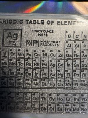 #ad Periodic Chart Of The Elements In .999 Silver By Northview 99.9% Silver $159.00