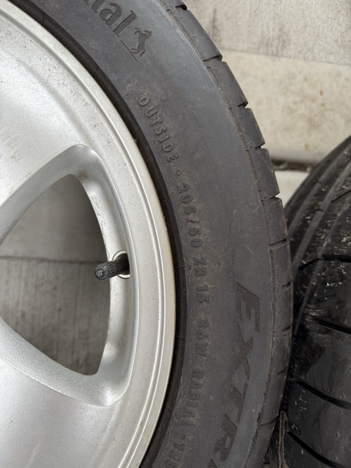 91-93 Acura NSX OEM Wheels and Continentail Tires Staggered Wheel Set