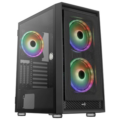 AeroCool ACCM-PB24133.11 Graphitev3 Computer Case 3 Argb 14Cm Fans ~E~