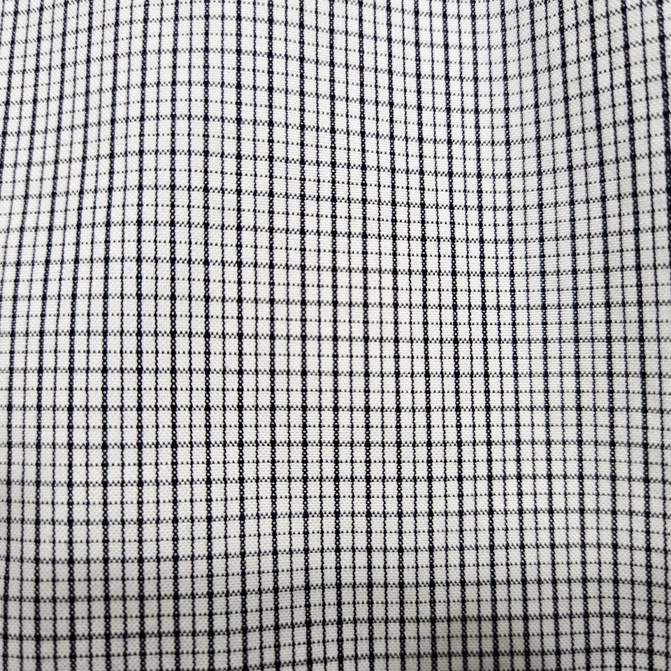 Joseph & Feiss Mens Non-Iron White Check Button-Up Shirt 16 32/33 100% Cotton - Image 3 of 4