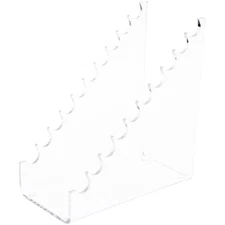 Plymor Clear Acrylic 10 Pen Horizontal Display Rack, 5.75" H x 2.75" W x 5.25" D