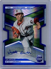 Wyatt Crowell 2023 Panini Elite Extra Edition #74 Auto #/95 Los Angeles Dodgers