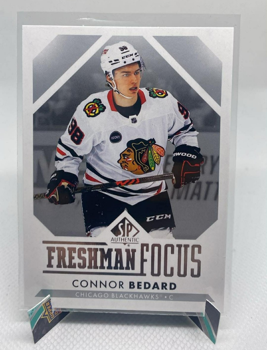 Connor Bedard Freshman Focus 2023-24 SP Authentic Rookie Chicago Blackhawks
