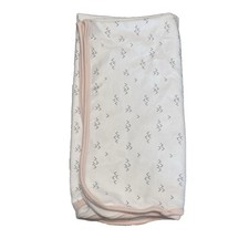 Chickpea Baby Blanket Cotton Jersey Pink Trim Cream Gray Birds Security Lovey