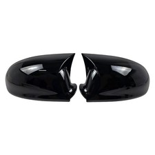 2x Spiegelkappen Gehäuse Glanz Schwarz Aufkleben Für VW Golf 5 MK5 2003-2008