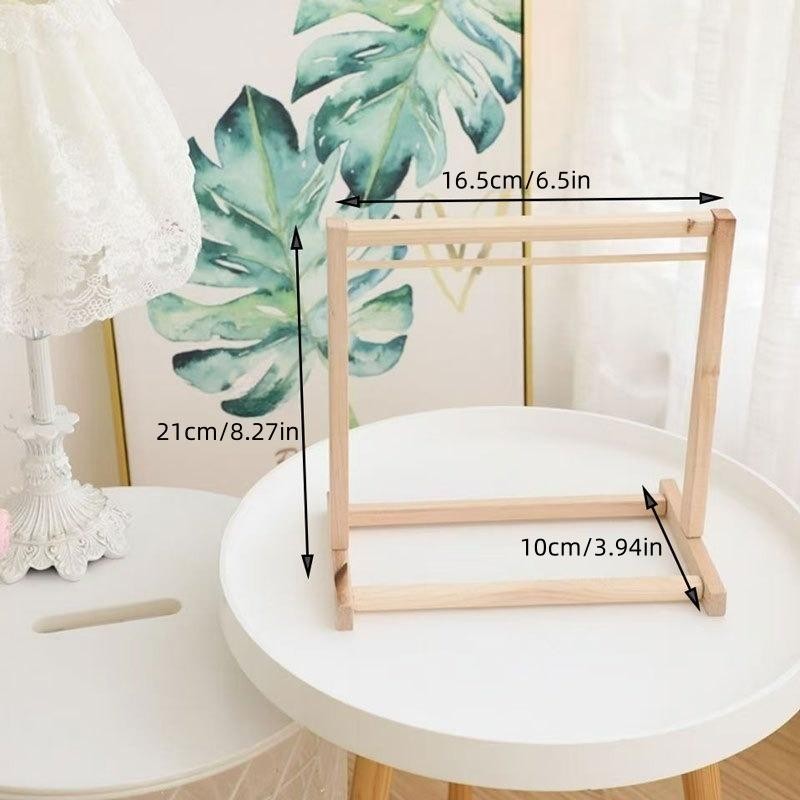 Mini Wooden Clothes Rack for LUFUFU - Cute Display Stand for Doll Outfits