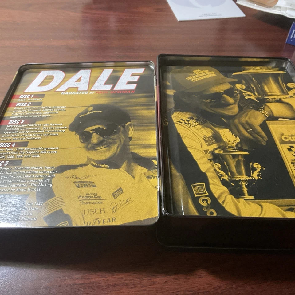 Dale Earnhardt #3 The Movie Narrated Paul Newman 6 Disc DVD Collectible Tin Post - Image 2 of 4