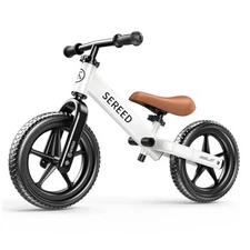  Toddler Balance Bike 2 Year Old, No Pedal Kids Toy Bike for 2-5 Years White