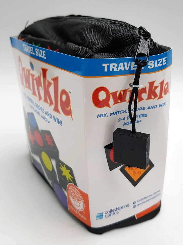 Qwirkle Travel Board Game Family Match Colour Shapes Wooden Tiles MindWare Mensa - Image 4 of 4