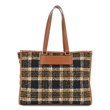 Cafe' Noir Tote Tartan Marrone - Borse Donna Borse A Spalla