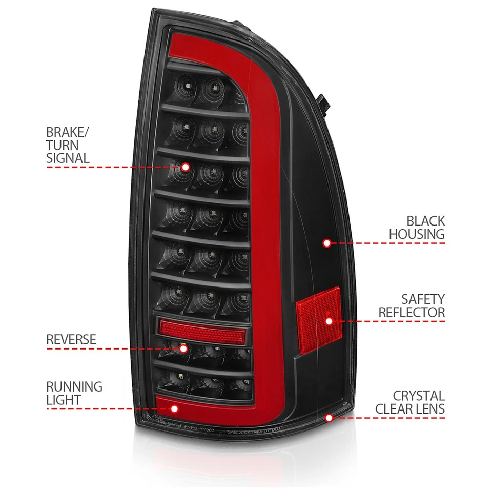 Anzo 311427 Set of 2 Tail Lights Taillights Taillamps Brakelights Pair - Image 4 of 4