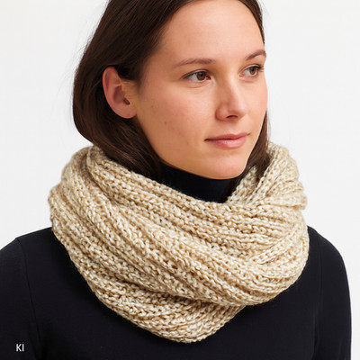Mehrfarbiger Schlauchschal aus weichem bunten Effektgarn,5 Farben,  MB7983, Loop