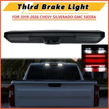 For 2019-26 Chevy Silverado GMC Sierra Smoke Third Brake Light w/2 Camera Holes
