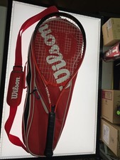 Wilson Racquet Bag With Strap Red,White,Grey Black Includes Racquet