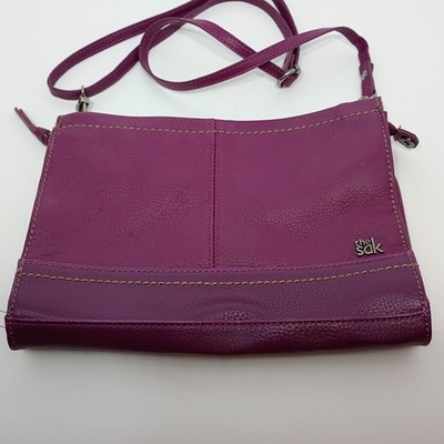 The Sak Y2K  Shoulder Crossbody Purse Bag Fuscia Pink Leather