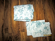 Set copripiumino matrimoniale Sanderson Pillemont Toile verde acqua con 2 federe