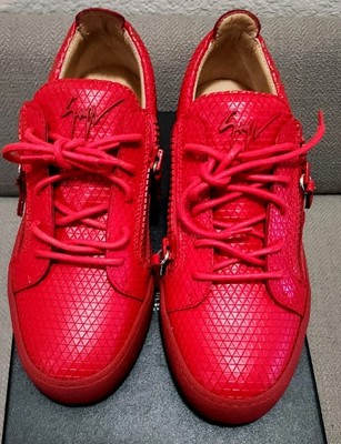 Giuseppe Zanotti Men's Core Low Top Red Sneaker Size 41 US Size  8