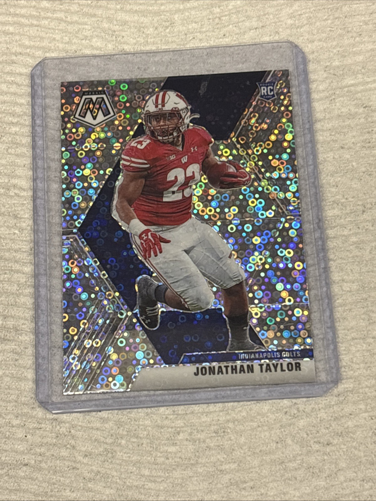 2020 Mosaic Jonathan Taylor RC No Huddle Disco Prizm Variation SP Rare #216
