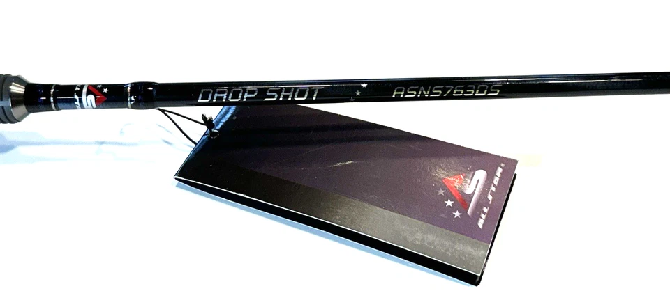 All Star "DROP SHOT" ASNano ASNS763DS Spinning Fishing Rod 6'-4" Fast Light -New - Image 2 of 4