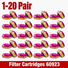1-20 Pairs For 3M 60923 Organic Gas Replacement Respirator Cartridge/Filter New
