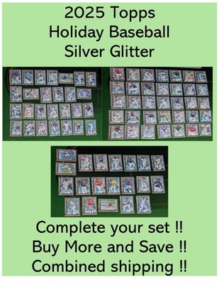 2025 Topps Holiday SILVER GLITTER PARALLELS Mega Box Exclusive 6/2/26