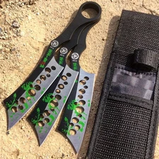 Set of 3 All Zombie-War Throwing Knives with Sheath
