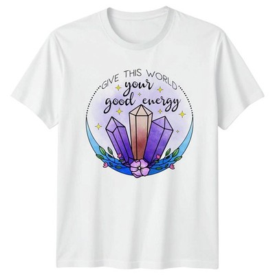 Give This World Your Good Energy Damen T-Shirt Spiritualität Geschenk für Sie