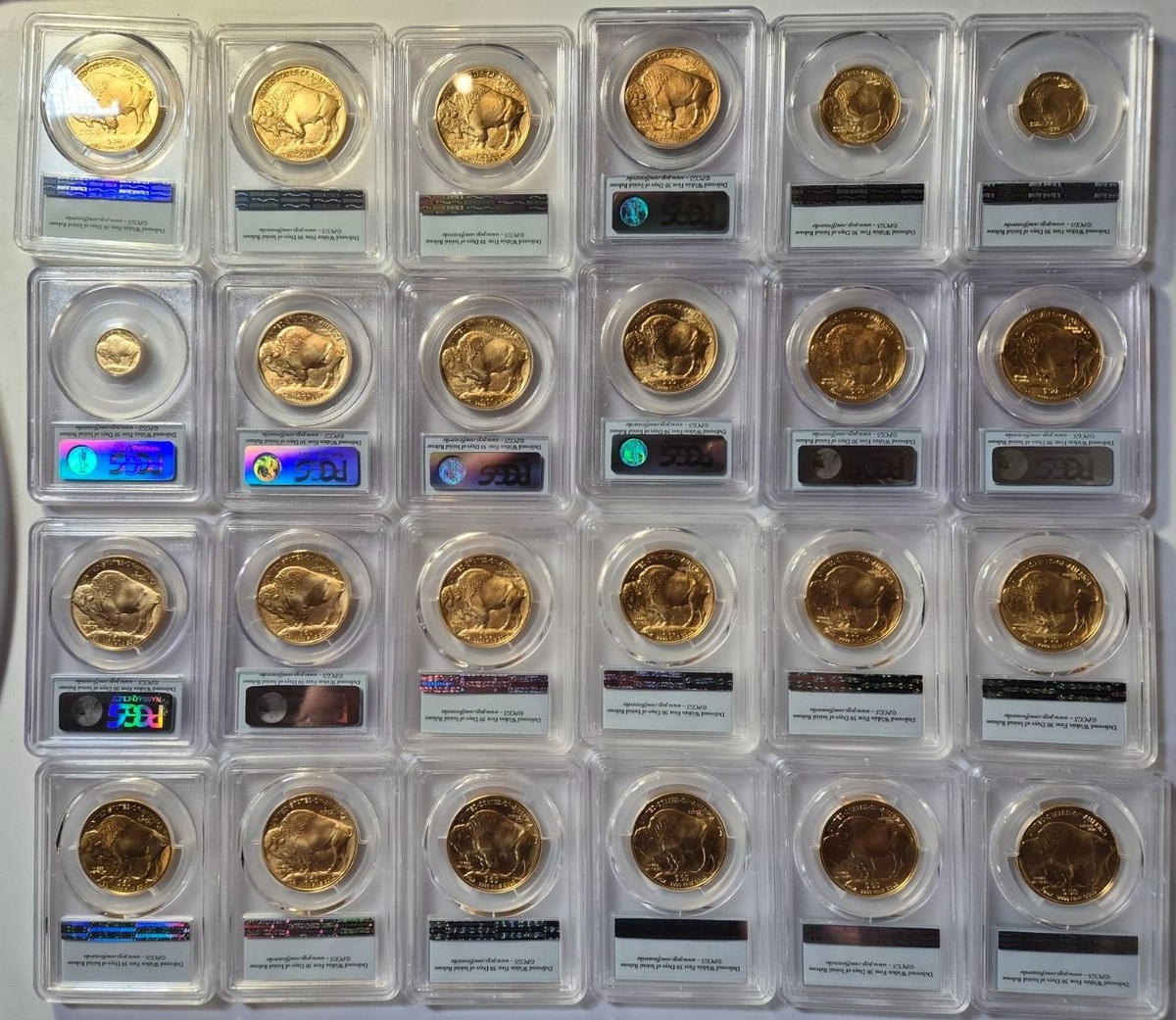 2006-2026 MS Mint State Complete Gold Buffalo Collection PCGS MS70