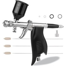 Transformer SJ85 Dual-Action Airbrush Kit, Patented 1-Sec Quick-Shift Fan