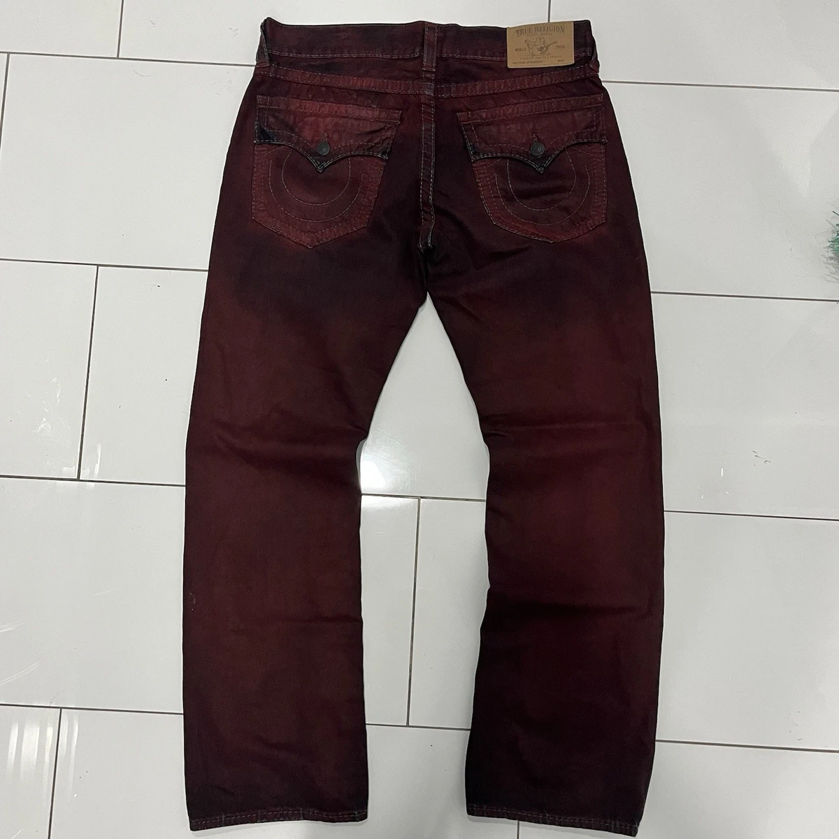 True Religion Zip Red Jeans for Men for sale | eBay