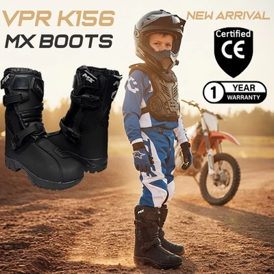 KIDS MOTOCROSS CE BOOTS VPR K156 JUNIOR OFF ROAD MOTORBIKE ATV DIRT BIKE MX BOOT