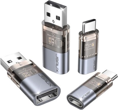 USB Datenblocker Typ A & C 4er Pack Transparent Schutz vor Juice Jacking