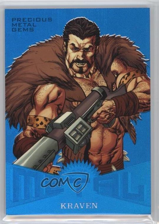 2017 Fleer Ultra Marvel Spider-Man Marvel Metal PMG Blue 20/49 Kraven #MM32 0y3
