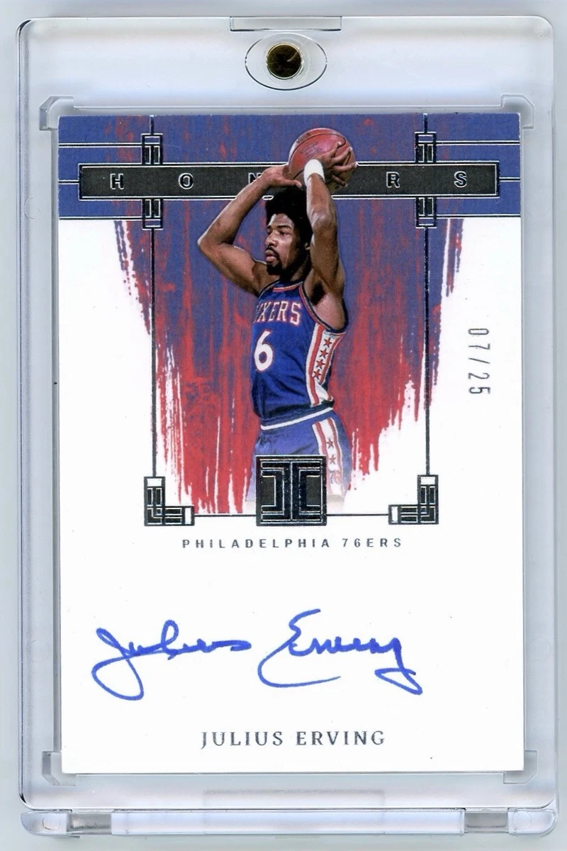 Panini Julius Erving Basketball Autographed Sports Trading Cards