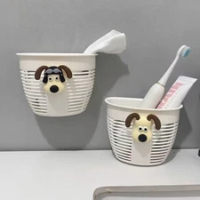 Adorable Cartoon Wall mounted Storage Basket for Bathroom Facial Tissue Storage