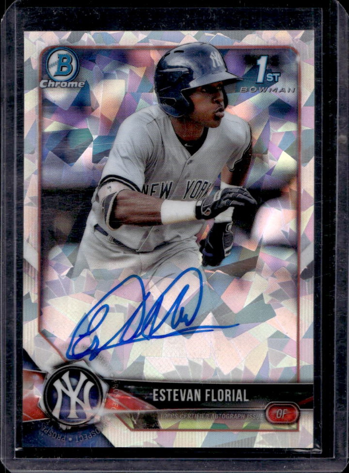 2018 Bowman Chrome Estevan Florial Prospects Auto Atomic Refractor #91/100