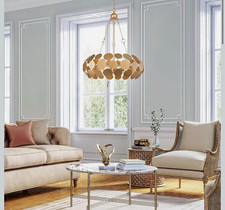 classy leaves Gold Chandeliers for Dining Roo...