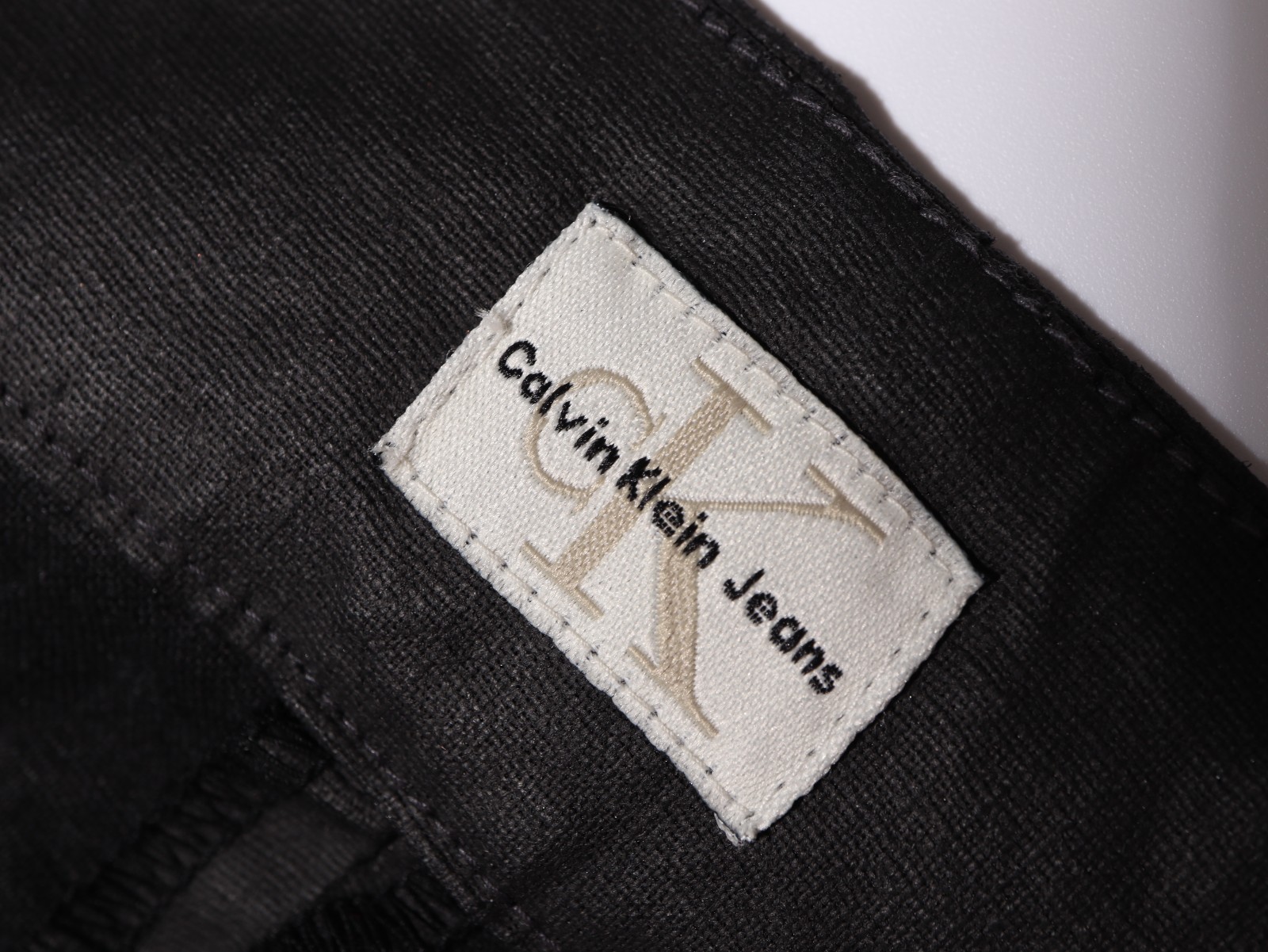 Calvin Klein Jeans Mini Skirt Black Denim W28 Linen Blend Casual A-Line thumbnail 7