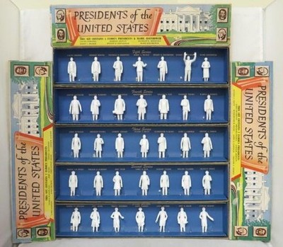 Vintage (5 Boxes) MARX US PRESIDENTS Washington-Eisenhower (Complete) (EX-NM)