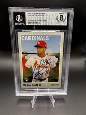 Victor Scott II Signed 2024 Topps Archives Cardinals BAS Beckett Encapsulated