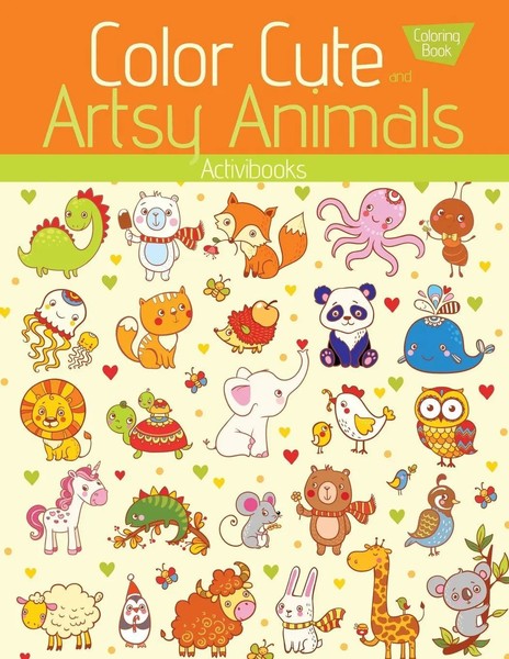Color Cute And Artsy Animals Coloring Book | Activibooks | Taschenbuch | 2016-image