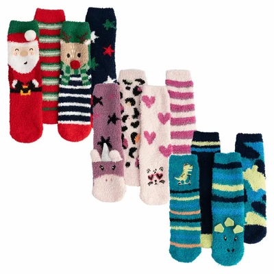 Totes Toastie Kids Socks 4 Pack in 3 Colours and 2 Sizes