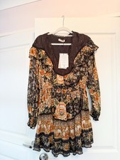 BNWT SPELL & THE GYPSY Dress AU 8 / US 4 Mystic Nightfall Boho Mini Festival