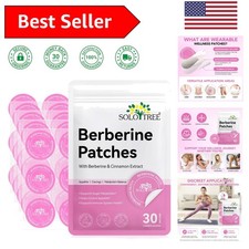 8-Hour Long-Lasting Berberine Patches with Cinnamon  Pomegranate - 30 Patches