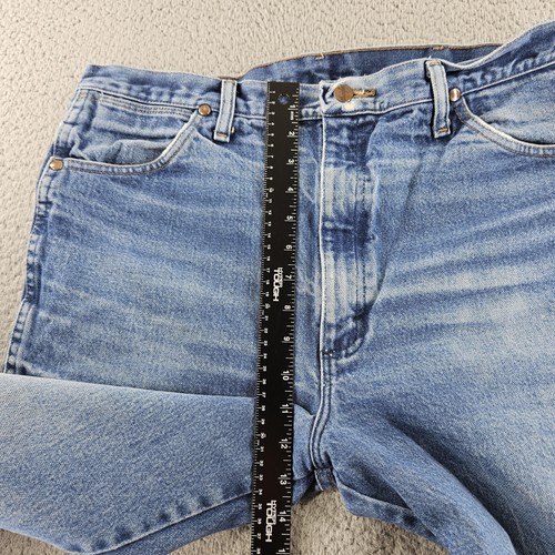 Wrangler Jeans Mens 38x34 Blue 936 Slim Fit Straight Leg Cowboy Cut Western - Picture 9 of 17