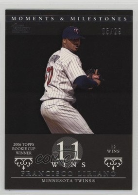 2007 Topps Moments & Milestones Black 5/29 Francisco Liriano #65 4g8