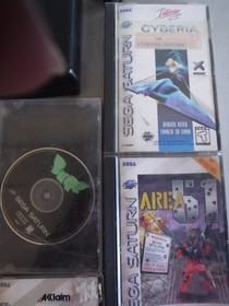 Sega Saturn Console and Game Lot of 9