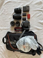 Canon EOS 80D Digital SLR Camera with 4 lenses + 3 batteries + Full Kit Carrier