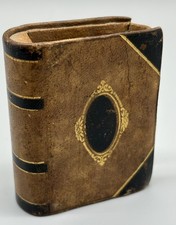 Antique Leather Matchbox Book cover with gilt tooling