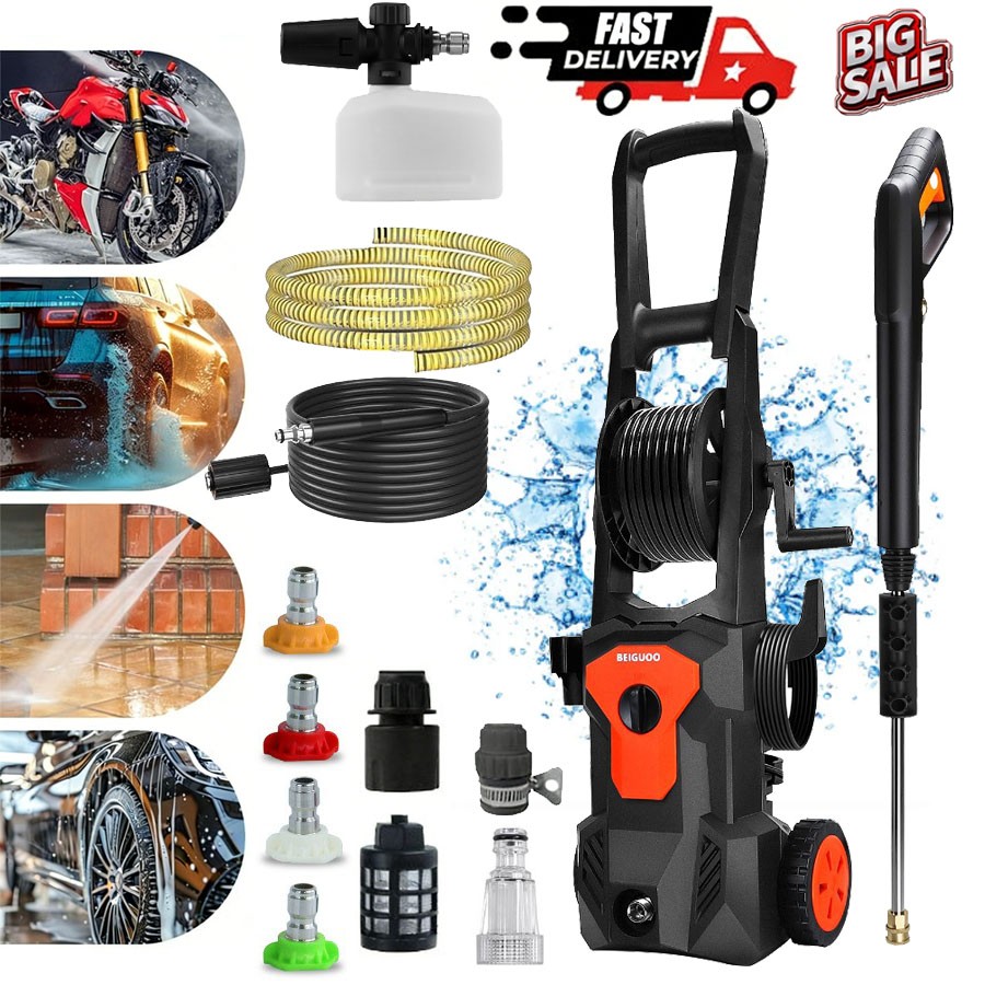 Electric Pressure Washer 5000PSI Max 3.6 GPM Power Washer Cleaning Machine New